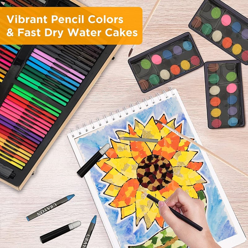 Karp Children Deluxe Art Drawing Set for Kids Case Art and Craft Supplies Drawing and Painting Set Great Gift (180Pcs - Multi) - Image 5