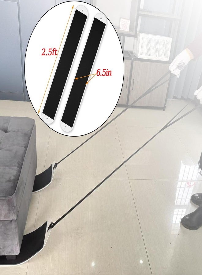 TOPGOT 2 Pcs Large Appliance Slider With Pull Strap,Pull Furniture Slides,Moving Furniture Gliders Heavy Duty Sliding Sheet for Moving Heavy Furniture,Cabinets,Safes and More on Carpeted Floor(6.7in x 2.5ft) - Image 2