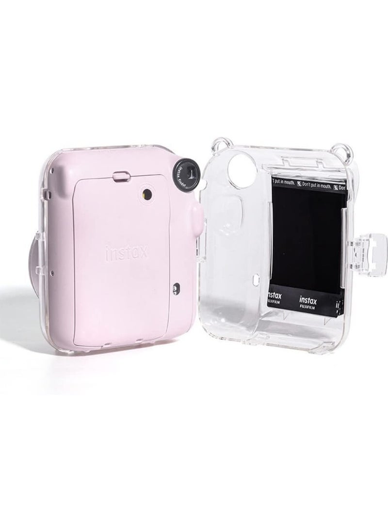 Generic Clear Case Storage Case Compatible with Fujifilm Instax Mini 12 Instant Camera Accessories with Films Pocket Photo Holder，Sticker Decal and Adjustable Shoulder Strap  - Image 3