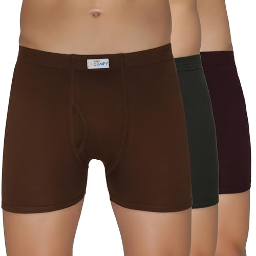 Amul Comfy Pack of 3 Cotton Solid Men Trunk (Assorted) - Image 1