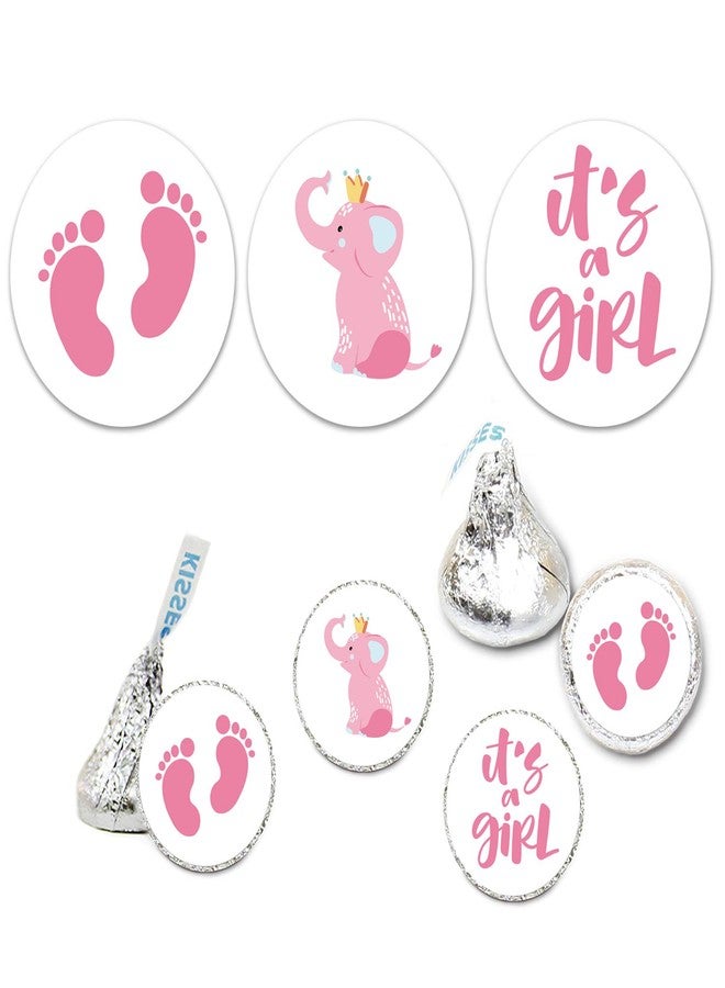 Mr.Mug It's a Girl Chocolate Drop Label Stickers, Pink It's a Girl Baby Shower Favor Labels, Fits Hershey's Kisses Party Favors, Baby Shower Decorations, 0.75 Inches, Pack of 180 - Image 2