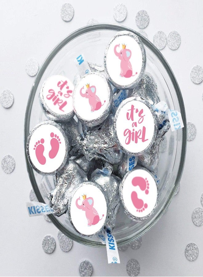 Mr.Mug It's a Girl Chocolate Drop Label Stickers, Pink It's a Girl Baby Shower Favor Labels, Fits Hershey's Kisses Party Favors, Baby Shower Decorations, 0.75 Inches, Pack of 180 - Image 4