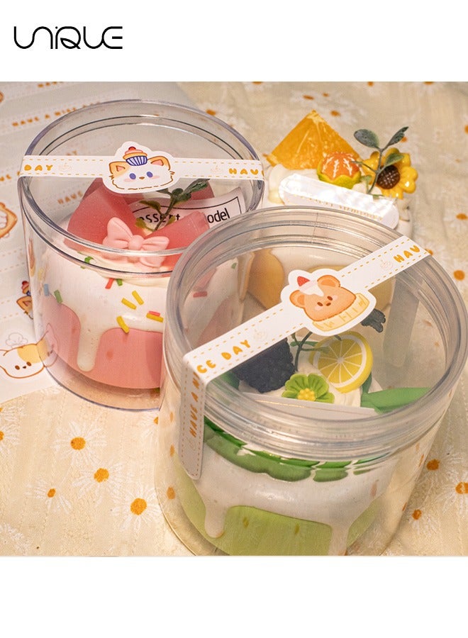 Unique 10 Sheets Food Retail Packaging Seal Label - Cartoon Animal Strip Sticker - DIY Decorative Sticker Cake Box - for Artisan Bakery Craft Art and Other Decorative Labels - Image 4