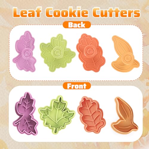 Yunko Cake Leaves Baking Pie Crust Cookie Cutters Set of 4 - Image 2