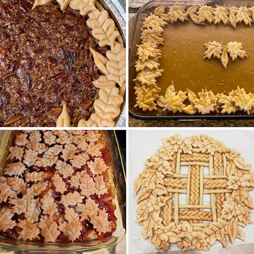 Yunko Cake Leaves Baking Pie Crust Cookie Cutters Set of 4 - Image 5
