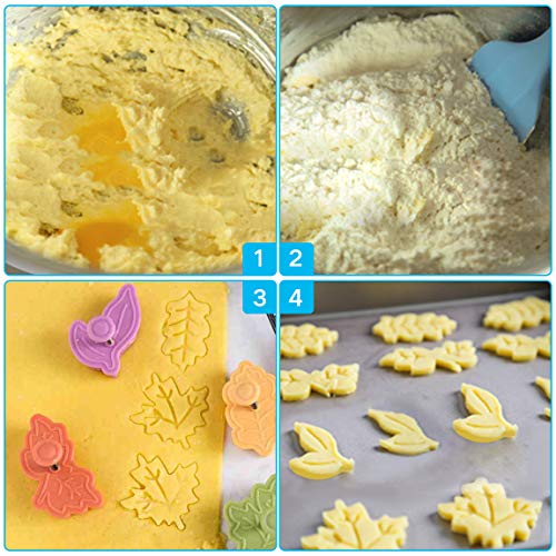 Yunko Cake Leaves Baking Pie Crust Cookie Cutters Set of 4 - Image 4