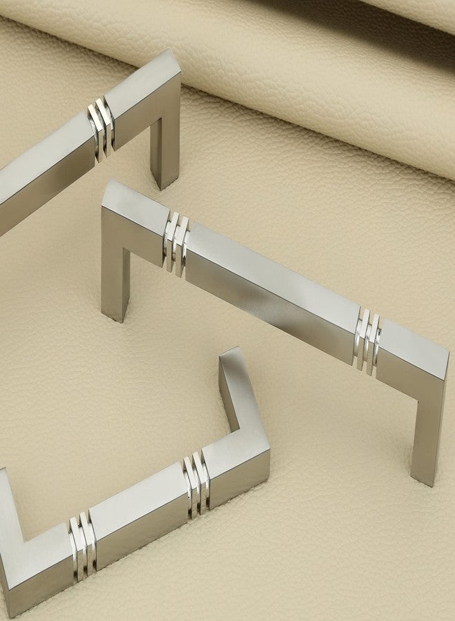 JWL Stainless Steel Square Drawer Cabinet Handles, Silver, 6 Inch - Pack of 4 Pcs, Matt Finish - Image 2