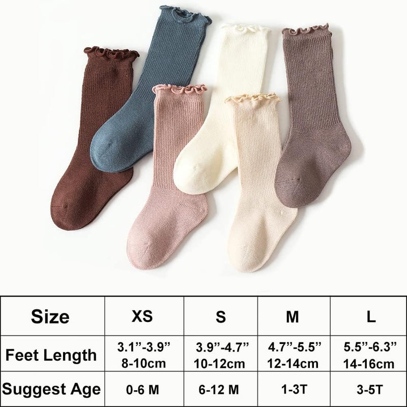 Baby Cotton Socks: Multicolor, Soft Cozy Warm - Toddler Long Socks for 0-5 Years Kids - Image 3