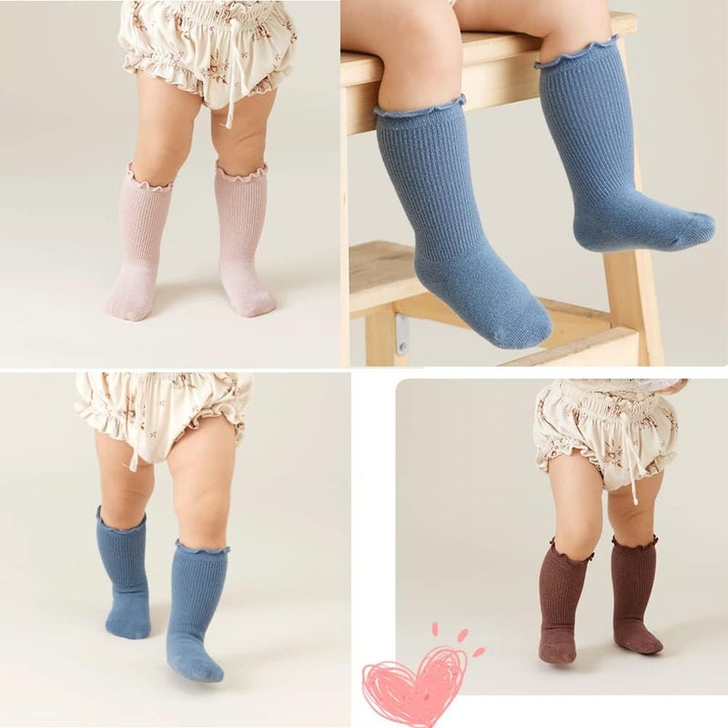 Baby Cotton Socks: Multicolor, Soft Cozy Warm - Toddler Long Socks for 0-5 Years Kids - Image 4