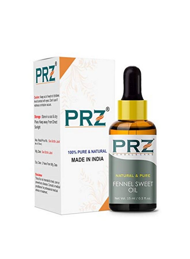 PRZ Fennel Sweet Essential Oil Pure l & Therapeutic Grade Oil for Aromatherapy Skin Care & Hair Care 15 ml - Image 1