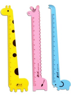 WYBOT PULABO 3Pcs 15cm Cute Giraffe Animal Ruler Office Supplies Practical Stationery Kawaii Rulers Random Popular  - Image 1