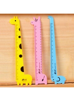 WYBOT PULABO 3Pcs 15cm Cute Giraffe Animal Ruler Office Supplies Practical Stationery Kawaii Rulers Random Popular  - Image 5