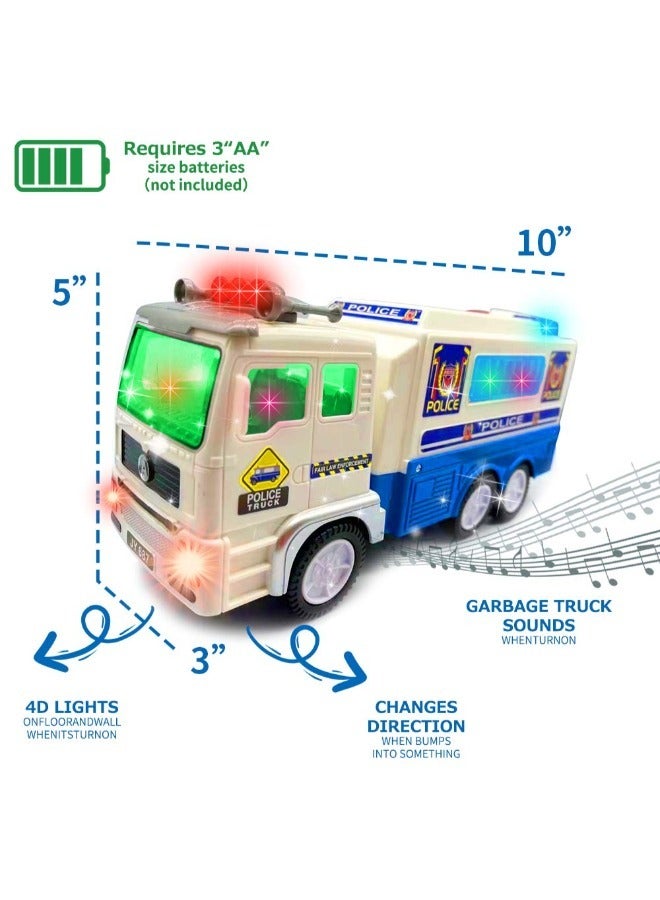 TOY GARDEN Electric Police Car Toy with 4D Lights – Automatic Steering Police Car for Boys & Girls | Imaginative Play Gift - Image 3