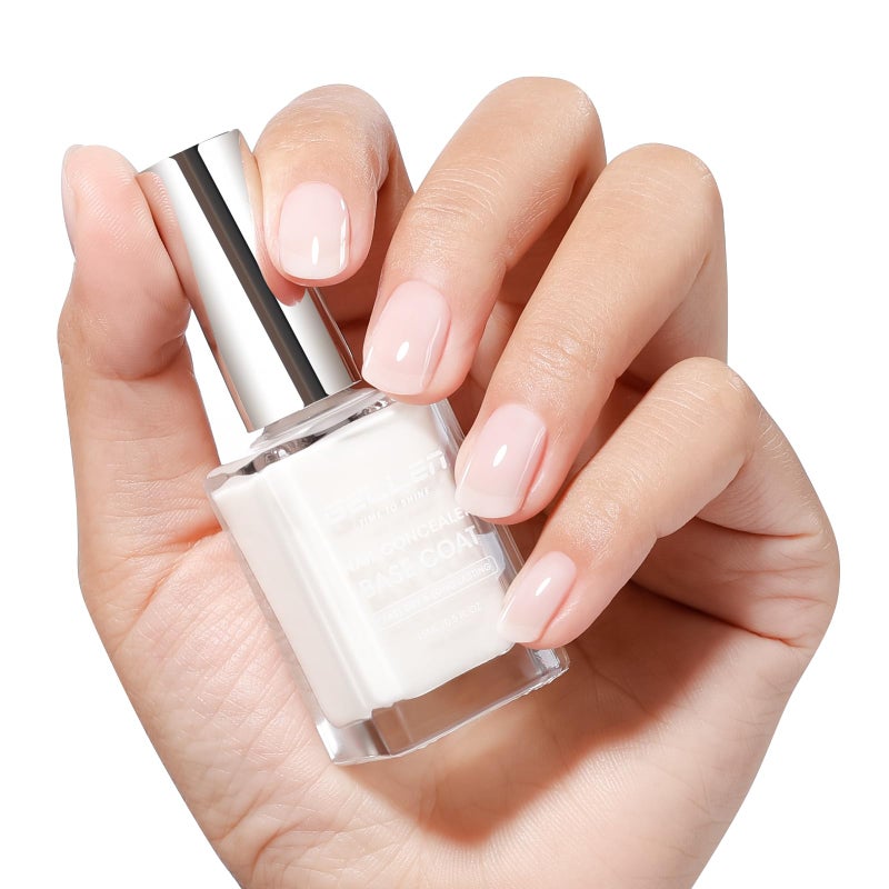 GELLEN 4-In-1 Illuminating Nail Concealer Base Coat Nail Polish Sheer Milky White | Quick Air Dry Calcium-Formula Regular Nail Polish Smooth Strengthen Natural Nails, Not UV Gel | Toxin TPO HEMA Free - Image 1