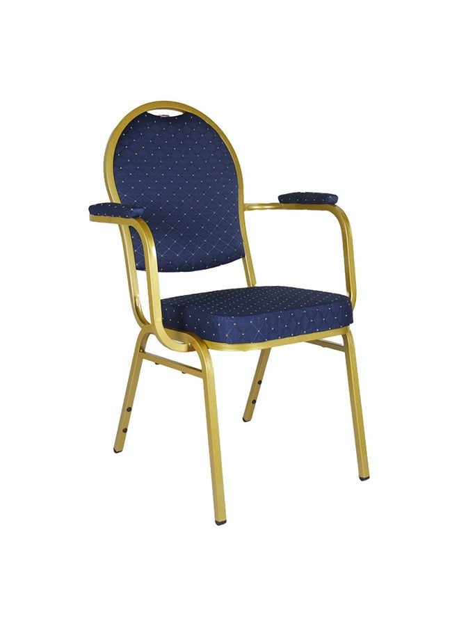 Micasa Elegant Design High Quality Banquet Chair with Arms Dark Blue and Gold 88 x 42 x 55 cm HM-S063 D. BLUE