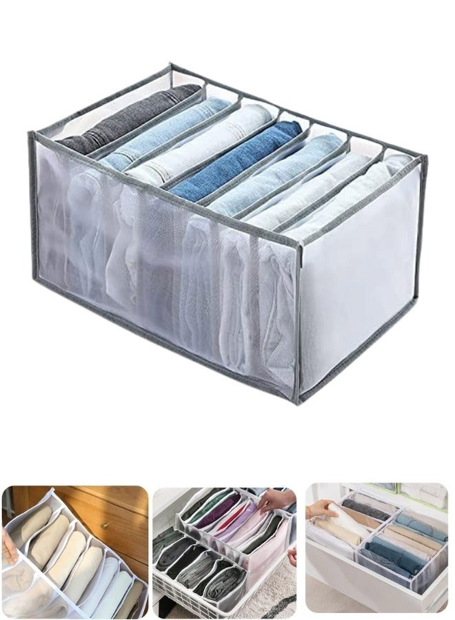 1pc 5 Grid Divider Clothes Organizer with Foldable Handle Clothes Drawer Organizer for Shirts Jeans - Image 1