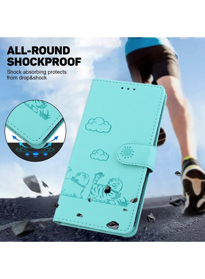 S-TOP Case For Motorola Edge 50 Neo 5G Overseas Cute Cats RFID Leather Phone Case - Image 4