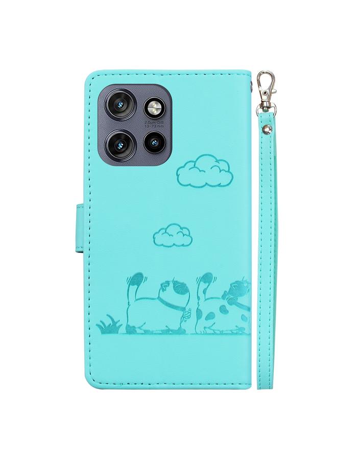 S-TOP Case For Motorola Edge 50 Neo 5G Overseas Cute Cats RFID Leather Phone Case - Image 3