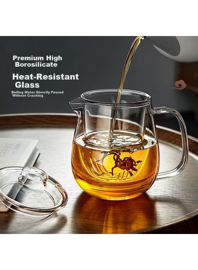 Yihutea Glass Teapot Transparent Tea Kettle With Filter For Flower Tea Home Brewing Heat-resistant Suitable For Direct Flame Heating - Image 2