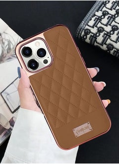 iPhone 13 Pro Max Luxury PU Leather Case 3D Embroidery Series Heavy Duty Shockproof with Electroplating Frame Brown - pzsku/Z1635745404B94F3E3D79Z/45/_/1652348186/92e9c1e0-ae35-4323-8cfc-ba6458a4ea2f