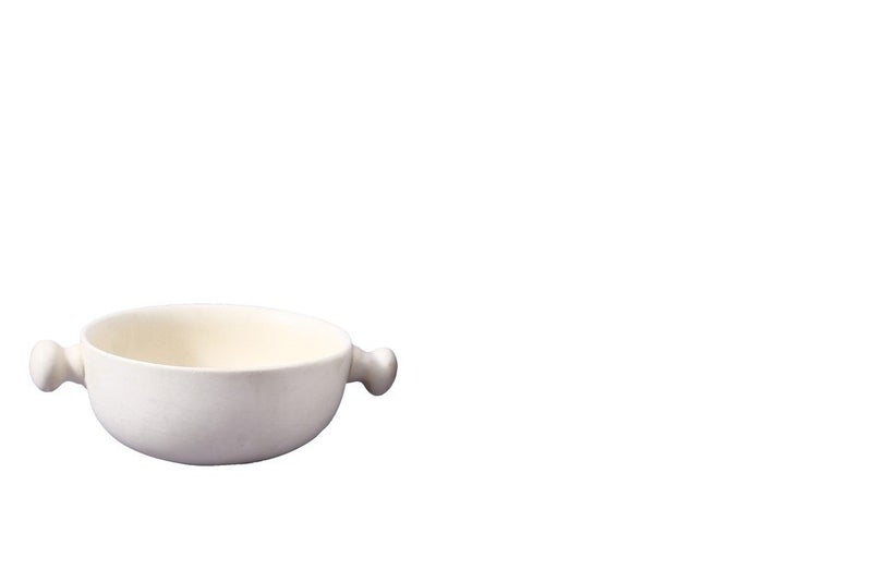Caffeine Ceramic Handmade White Matte Snack Bowl(Set of 1)