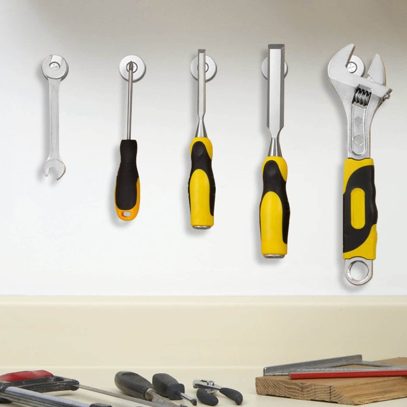 MIN CI 30 قطعة مغناطيس نادر الأرض قوي ثقيل، مغناطيس قرص نيوديميوم دائري، للحرف والتجارب العلمية وورشة العمل وخزائن الأدوات وتخزين الأدوات الخارجية (18 × 3 ثقب 5 مم) - Image 5