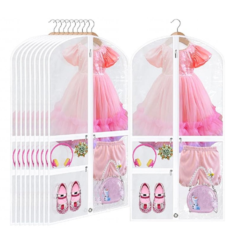 PEVA Translucent Clothing Dust Cover – Simple Modern Design for Kids' Clothing - Image 1