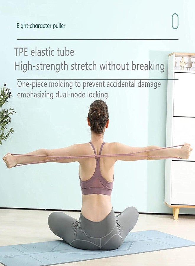 Xemz Figure 8 Fitness Resistance Band, Portable Elastic Exercise Resistance Band Chest Expander, Shoulder Back leg Arm Core Strength Training Sports Belt Yoga Stretching Strap Home Fitness Equipment (pink) - Image 4