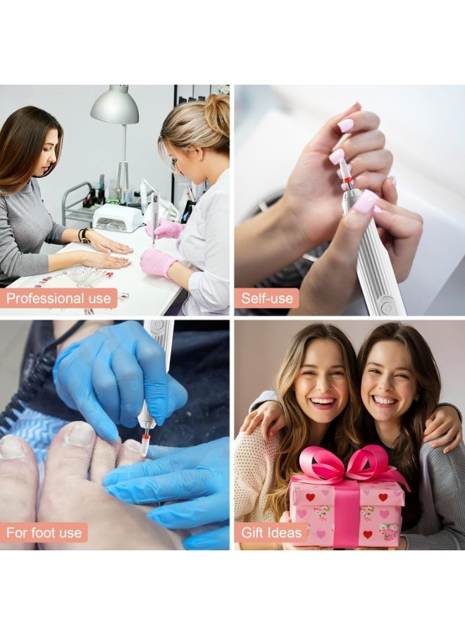 مثقاب الأظافر الكهربائي اللاسلكي، مجموعة 13 في 1 محمولة لأظافر الأكريليك، مبرد الأظافر الكهربائي القابل لإعادة الشحن لرعاية مانيوكير بيديوكير للنساء - Image 4