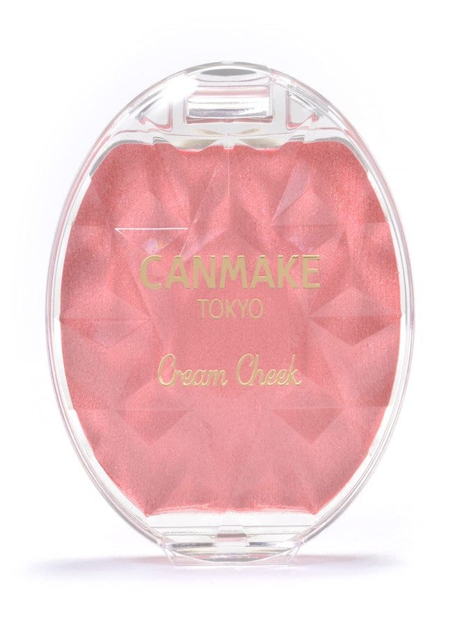 CANMAKE Cream Cheek (Pearl Type) 0.14 oz (4.0 g), Glossy, Highly Colored, Polarized Pearls (P01 Peach Dazzle) - Image 1