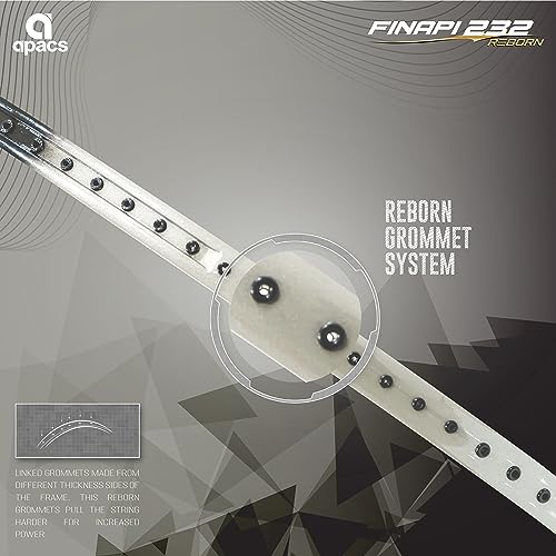 Apacs Finapi 232 Reborn (Unstrung, 42 LBS Mega Tension, World's Toughest Frame) Power Series Badminton Racket | Made with 100% Japanese Ultra Graphite Badminton Racquet with Full Cover (Grey) - Image 3