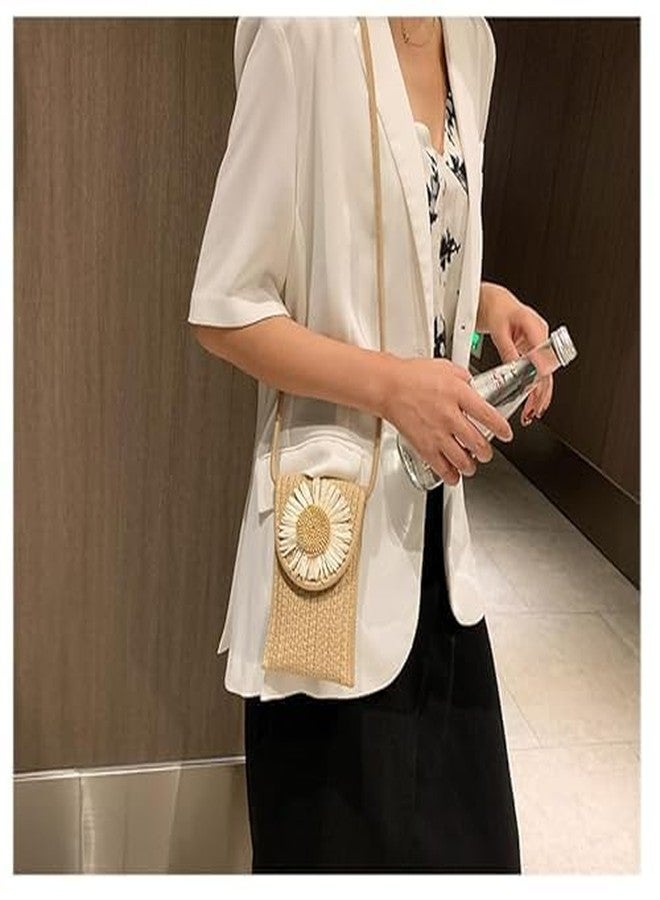 SAKPACK Mobile Sling Bag For Women Side Shoulder Small Crossbody Bag Phone Bag for Women Cell Phone Stylish Purse Handmade Jute Fabric - Image 4