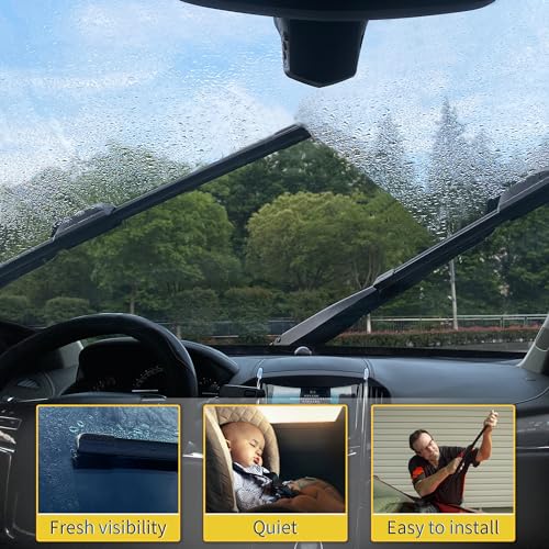 JINGOU 22''+21'' Front Windshield Wiper Blades Compatible with 2005-2016 Toyota Tacoma 1996-2004 Nissan Pathfinder OEM QUALITY Premium All-Season Automotive Replacement Wipers (Pack of 2) - Image 5