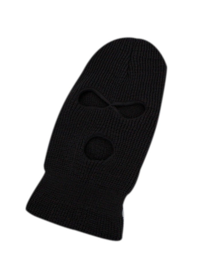 3-Hole Knitted Full Face Mask Black 