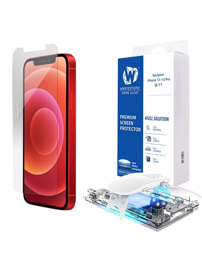 NIBEMINENT iPhone 12/12 Pro Tempered Glass Screen Protector for Apple Clear  - Image 1