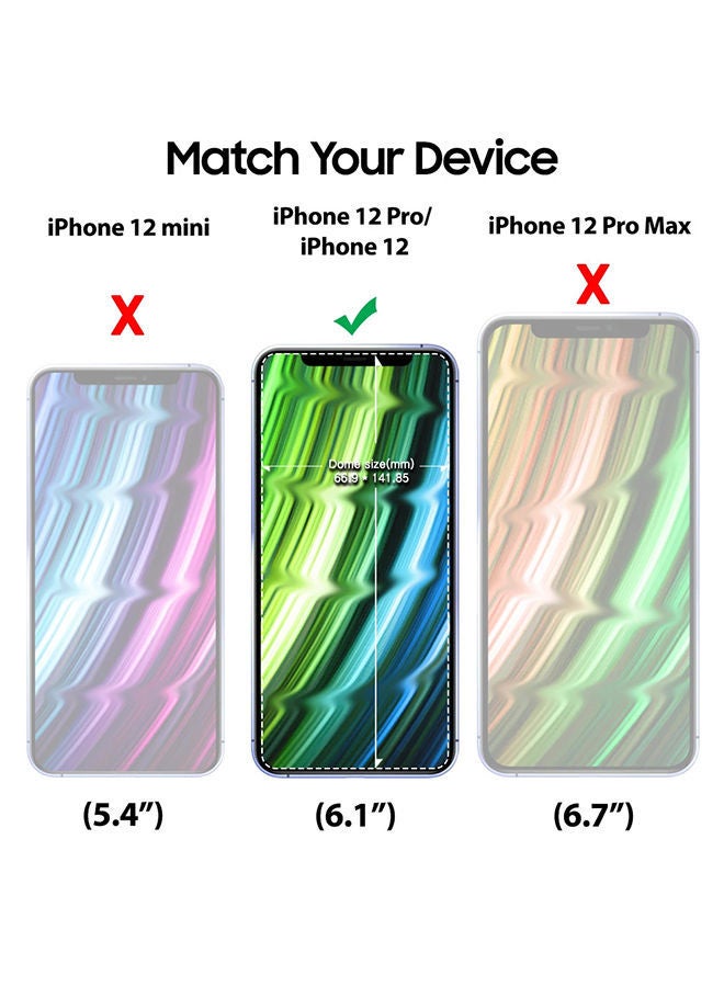 NIBEMINENT iPhone 12/12 Pro Tempered Glass Screen Protector for Apple Clear  - Image 4