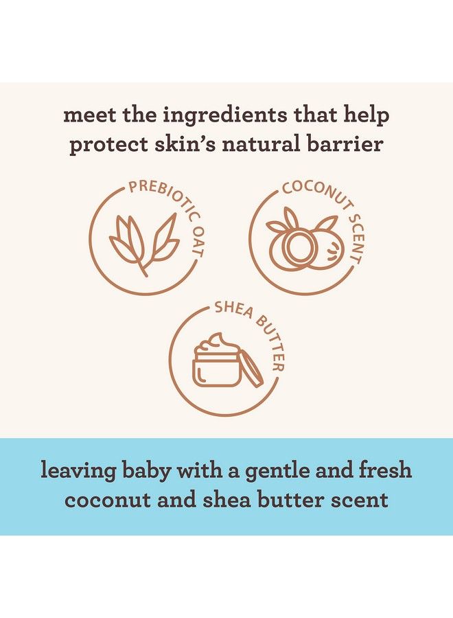 Aveeno Baby Daily Moisturizing 2In1 Wash & Shampoo Baby Body Wash & Shampoo With Shea Butter & Oat Extract Gently Cleanses Baby Sensitive Skin & Scalp Gentle Coconut Scent 12 Fl. Oz  - Image 4