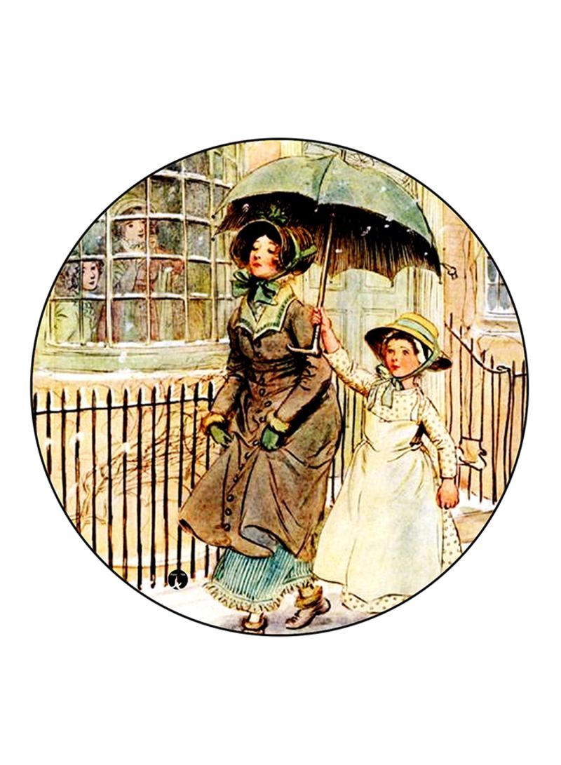 Vintage Art Printed Mouse Pad Multicolour