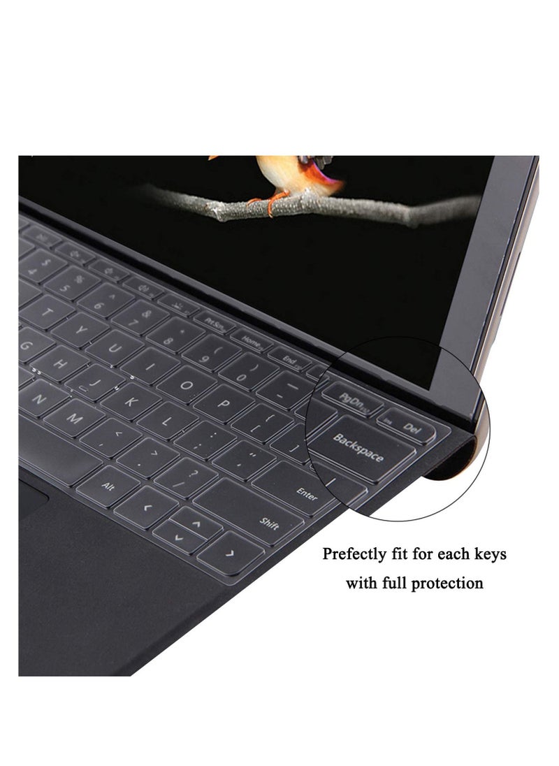 TPU Keyboard Cover for 10 inch Microsoft Surface Go 4/3/2/ 1(2023 - 2018 Released) Ultra Thin Protectiver Keyboard Skin (Clear)
