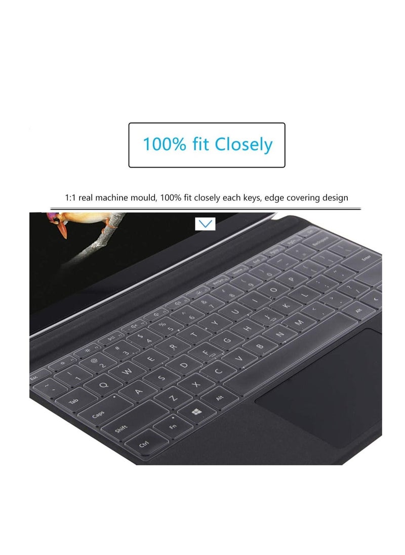 TPU Keyboard Cover for 10 inch Microsoft Surface Go 4/3/2/ 1(2023 - 2018 Released) Ultra Thin Protectiver Keyboard Skin (Clear)