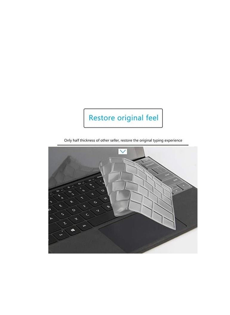 TPU Keyboard Cover for 10 inch Microsoft Surface Go 4/3/2/ 1(2023 - 2018 Released) Ultra Thin Protectiver Keyboard Skin (Clear)