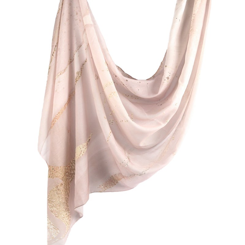 Best-Selling Watercolor Tie-Dye Cotton Scarf - Satin Polyester Long Wrap, Turkish Headscarf