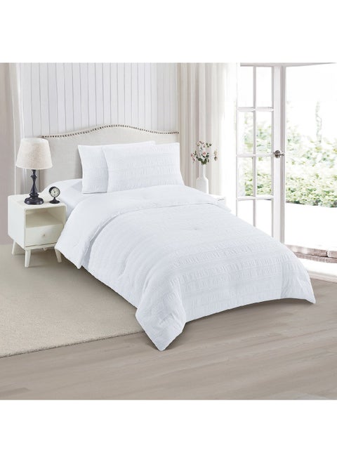 Waffle Crinkle 3-Piece Twin Comforter Set 220 x 160 cm