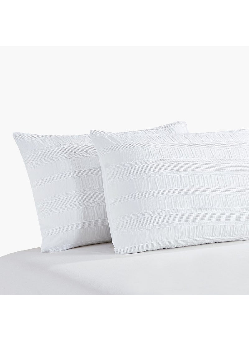 Home Box Waffle Crinkle 3-Piece Twin Comforter Set 220 x 160 cm  - Image 5