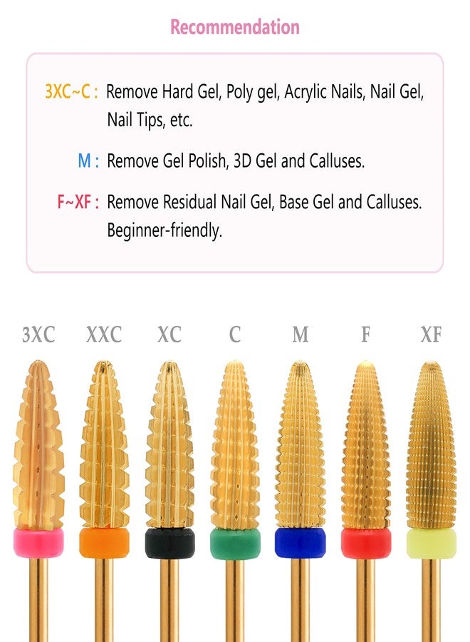 MIRACLE Nail Bits - 3/32" Typhoon Two Way Rotate Nail Drill Bits for Manicure, Pedicure, Cuticle, and Gel Polishing (2X Coarse) - Image 4