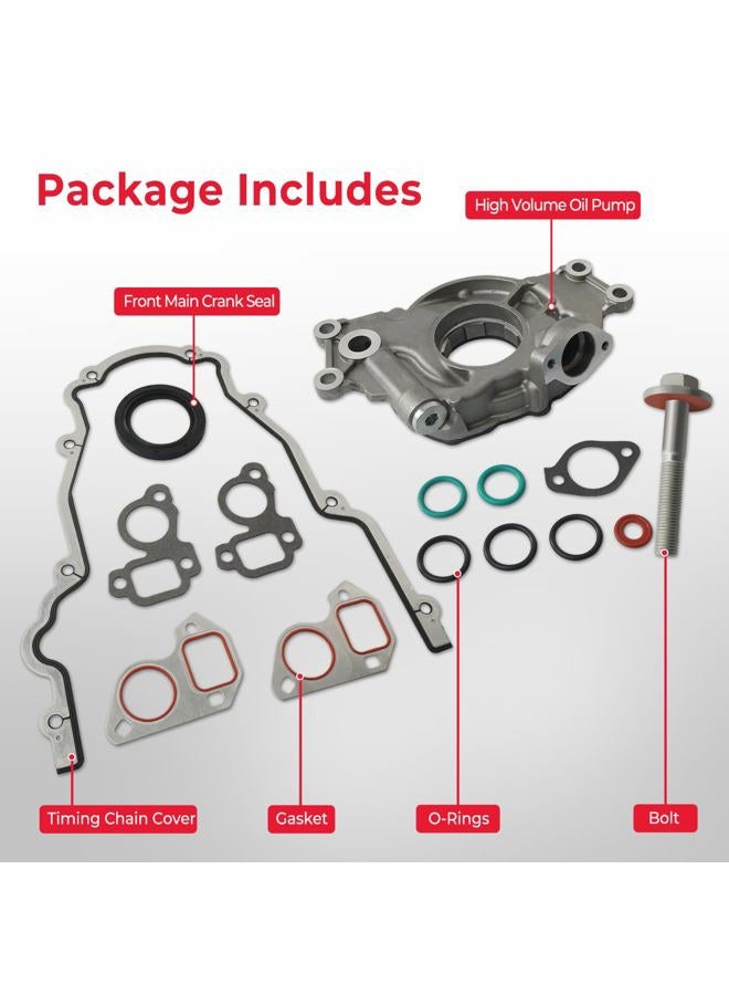 BELKEBIR M295HV High Volume Oil Pump kit Compatible with 1998-2020 Chevy Silverado Suburban Avalanche Trailblazer Express GMC Sierra Yukon Cadillac Escalade CTS Hummer H2 H3 4.8L 5.3L 6.0L Replace 12696357 - Image 5