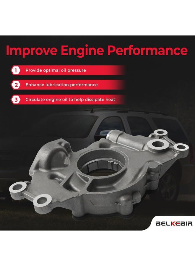 BELKEBIR M295HV High Volume Oil Pump kit Compatible with 1998-2020 Chevy Silverado Suburban Avalanche Trailblazer Express GMC Sierra Yukon Cadillac Escalade CTS Hummer H2 H3 4.8L 5.3L 6.0L Replace 12696357 - Image 4