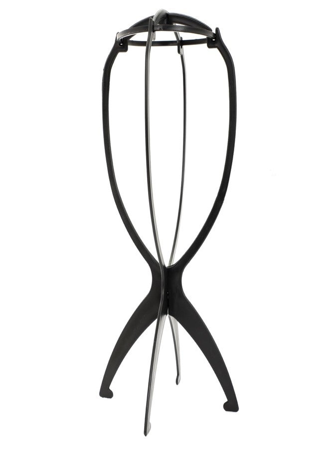 Woerma 2 Pack Travel Wig Stand Holder, Foldable Portable Wig Head Stand for Styling & Storage, Ideal for Short Wigs & Cosplay Accessories (Black) - Image 1