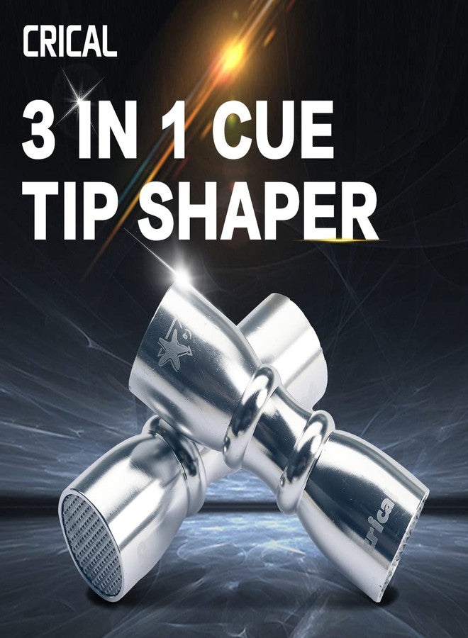 CRICAL 3-in-1 Cue Tip Shaper, Pool Cue Accessories, Multifunction Billiard Tip Tool for Shaping, Repairing & Maintenance - Image 5