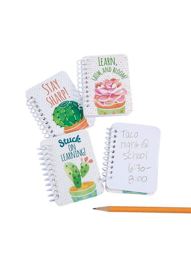 Fun Express Cactus And Succulents Spiral Notepads 24 Pieces Educational And Learning Activities For Kids - Image 1